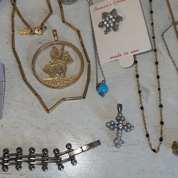 Lot MCM + Costume Jewelry Monet Avon ART unmarked crystal necklace bracelet - Picture 3 of 16